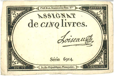France – 5 livres, 1793