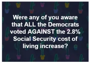 Democrats Vote Social Security