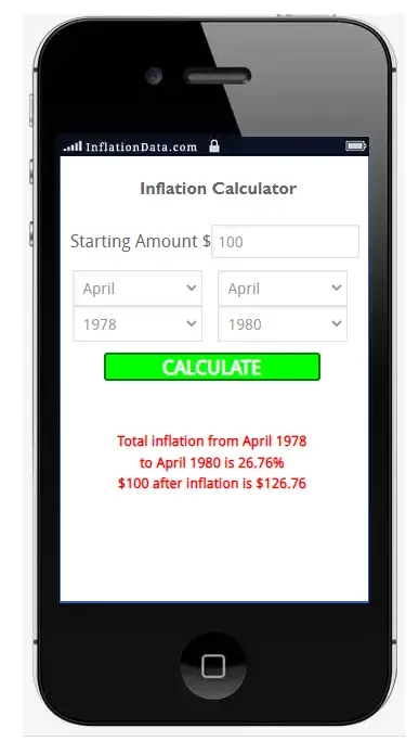 Inflation Calculator 1978-1980