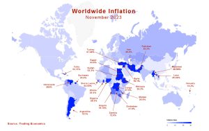 Worldwide Inflation Nov 2023