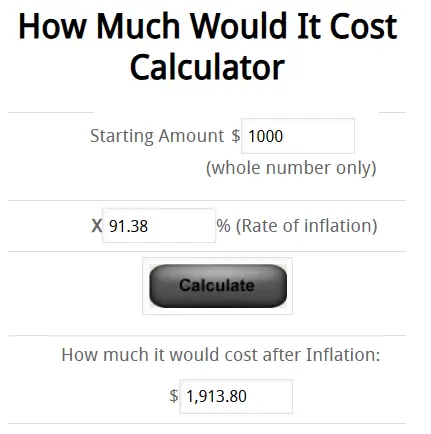 How much would it cost calculator